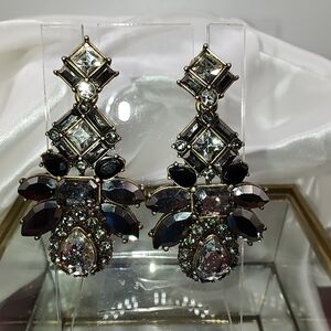 Vintage Chloe & Isabel Convertible Midnight Palace Black & Marcasite Earrings
